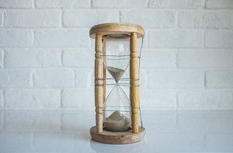 Sablier représentant le temps qui s'écoule